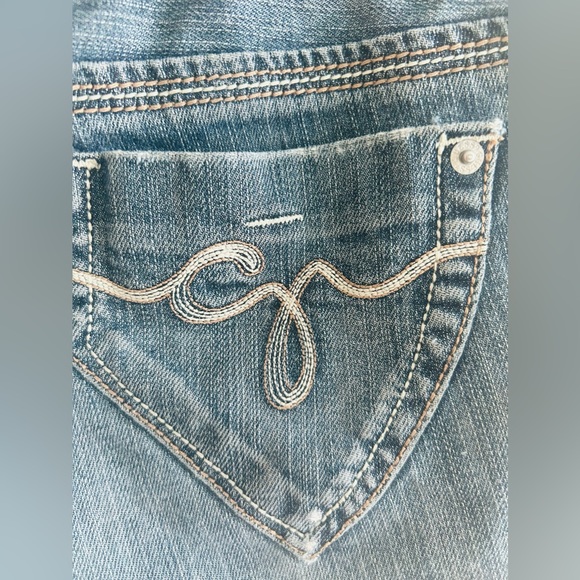 Guess Medium/Dark Blue Denim Short Shorts - Picture 12 of 15